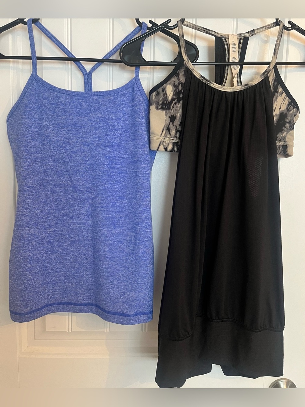 lululemon athletica Blue & Black Sports Tank - Set of 2 - Size 4